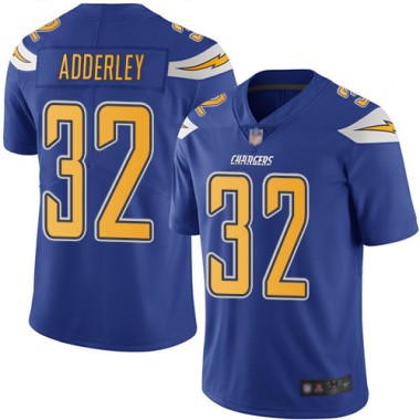 Los Angeles Chargers NFL Football Nasir Adderley Electric Blue Jersey Men Limited 32 Rush Vapor Untouchable